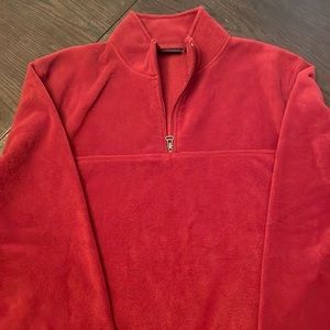 Men’s XL pullover sweater with zip front neck. Rust colored. Worn twice.